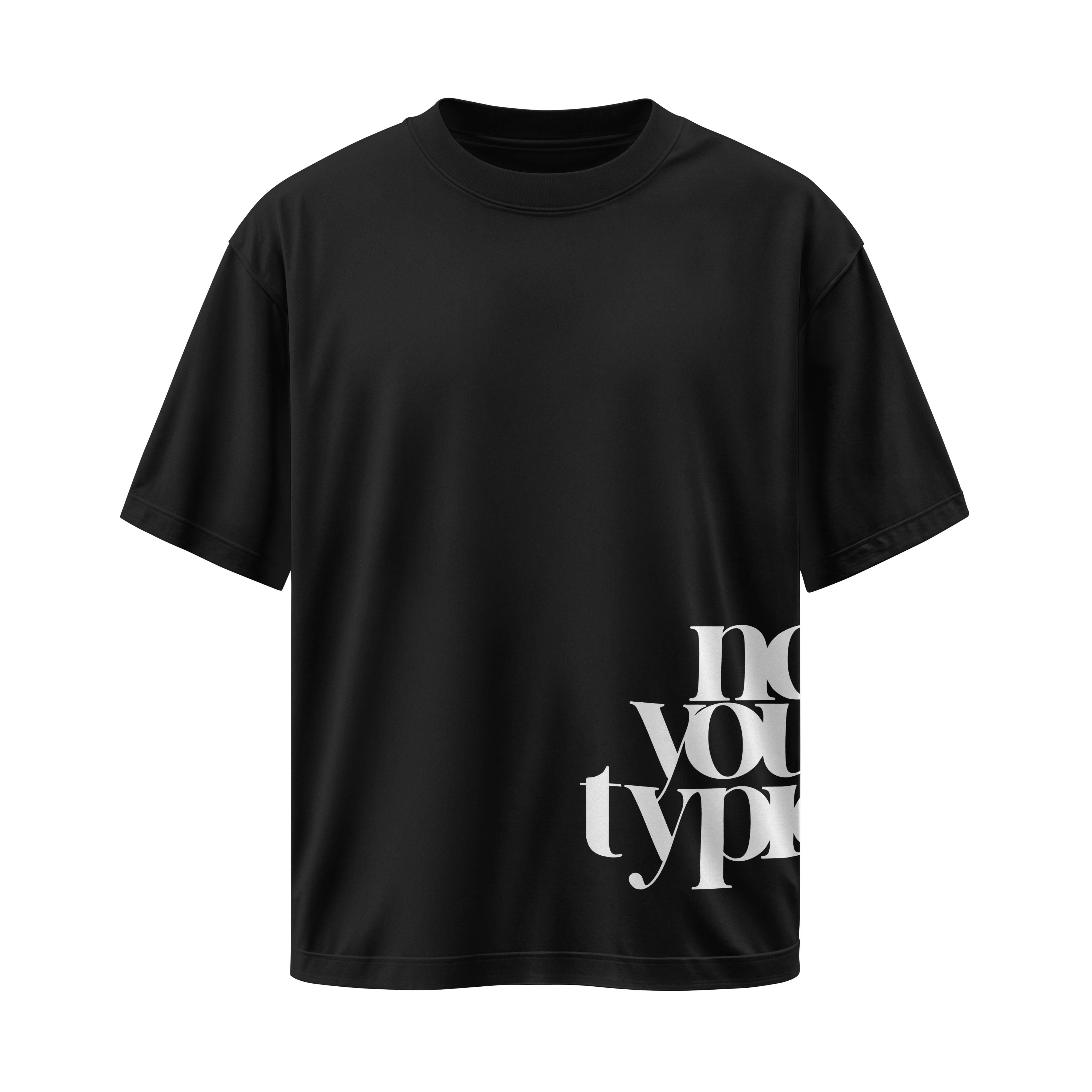 Not Your Typical Oversized Tee - Black/White - Image 1